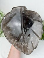 XXL Rauchquarz Blatt Schale – Bild 2