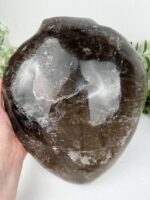 XXL Rauchquarz Blatt Schale – Bild 3