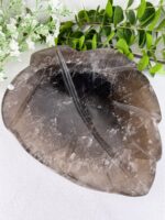 XXL Rauchquarz Blatt Schale