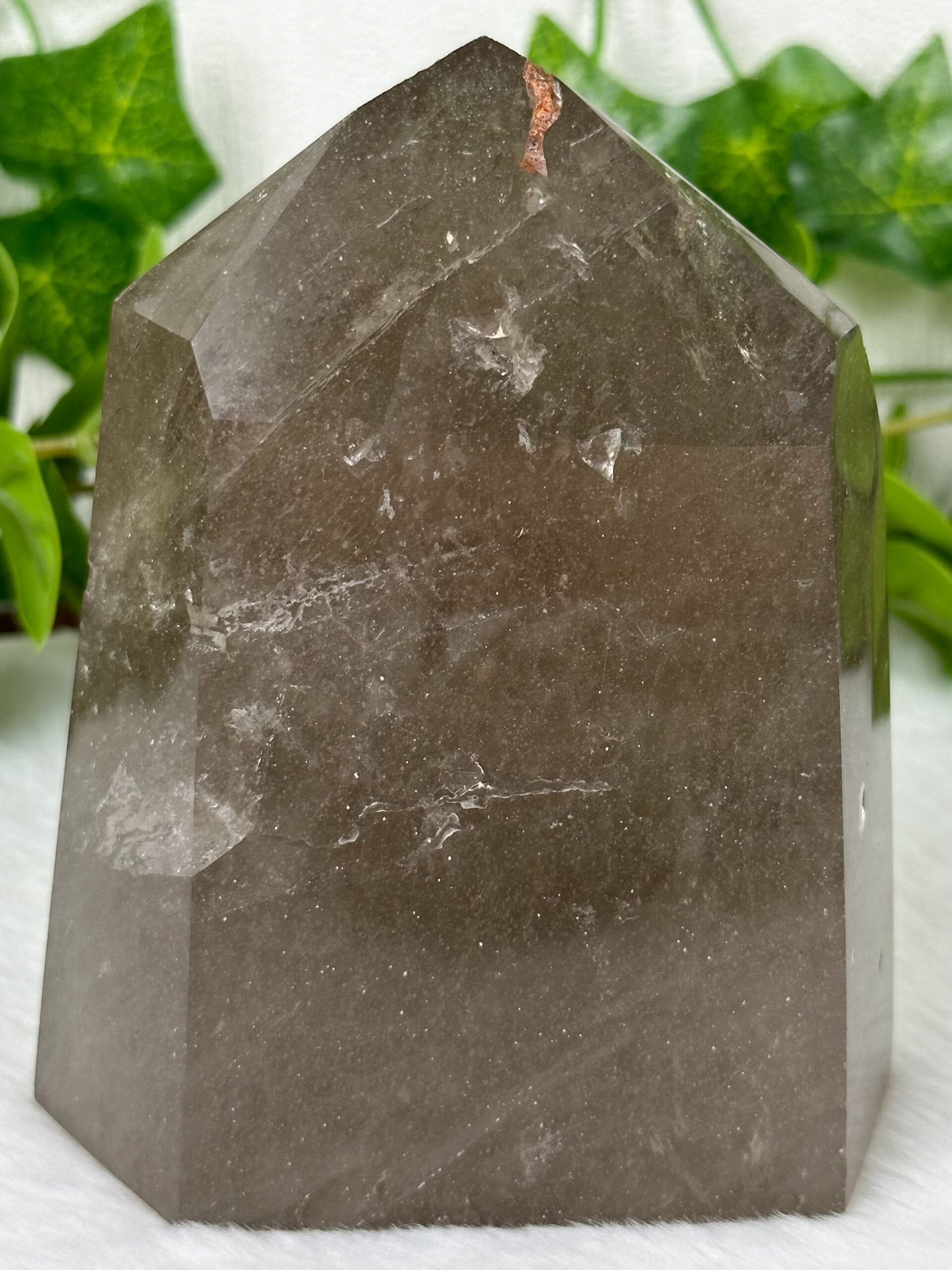 img_8709_jpg Enhydro Rauchquarz Turm Nr. 125e – Bild 1