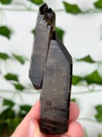 Rauchquarz Spitze mit Doppelender Nr. 42r