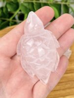 Mystery Rosenquarz Schildkröte – Bild 2