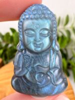 Mystery Labradorit Buddha – Bild 2