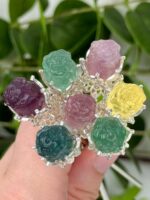 Mystery Fluorit Rose Haarnadel