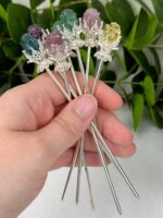 Mystery Fluorit Rose Haarnadel – Bild 2