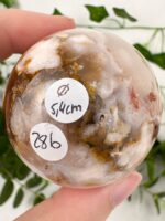 Blumenachat Kugel Nr. 28b – Bild 2
