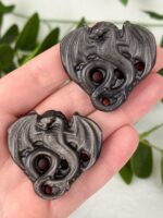 Mystery Silberobsidian Drache
