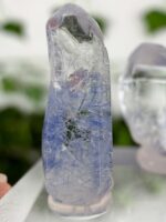 Dumortierit in Quarz Spitzen Trio Nr. 89d – Bild 2