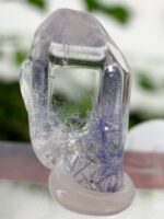 Dumortierit in Quarz Spitzen Trio Nr. 89d – Bild 3